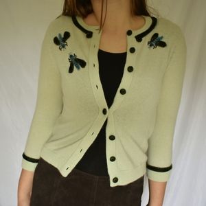 Odille: Vintage, Preppy, Wool, Cardigan, Sweater